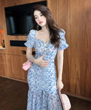 【匠手作り】ロングドレス パーティードレス 新作 花柄 大人 かわいい 透け感 MY2-JY20057