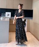 【ブラック＆ホワイト】新作 サンドレス サマードレス ワンピース MY2-SJR-2108