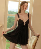 【2色】パジャマ ベビードール レース フリル かわいい 清楚感 純欲 MY8-EFE16633