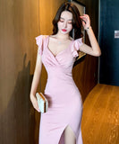 ロングドレス パーティードレス キャバクラ 指名 谷間魅せ MY2-LQE-5875GT536