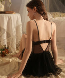 セクシー ルームウェア 透け感レース キャミソール ナイトウェア ブラパッド付き 大人可愛い KS8-GRA5303