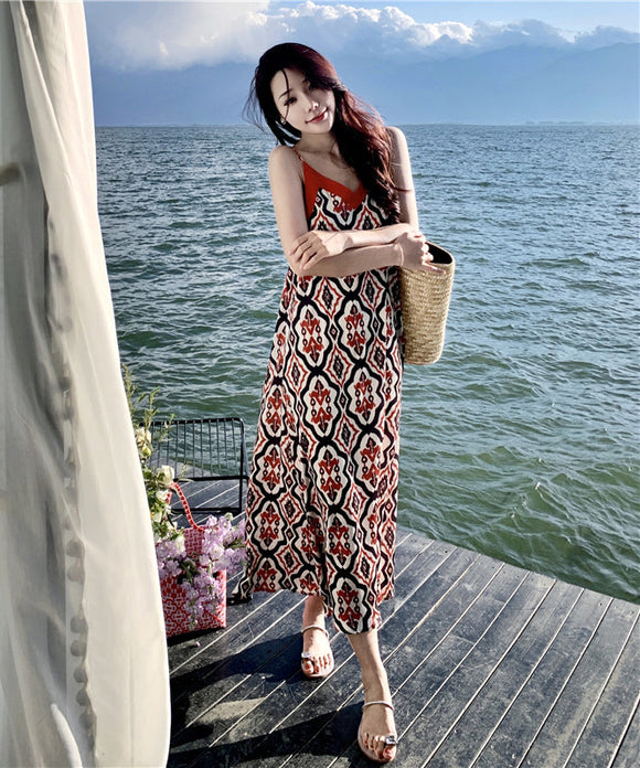 サマードレス サンドレス かわいい ロング丈 海辺 リゾート映え MY2-YZX-SKW32597866