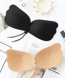 ヌードブラ 編み上げ シリコンブラ ボリューム感 YN-BR0002