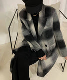 カシミヤコート 新作 チェック柄 コート ゴージャス 高品質 高見え MY2-ZDM2316