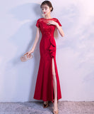 パーティードレス ロングドレスレース 刺繡 肌見せ 谷間魅せ MY2-MLS4277