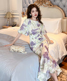 【手作り】ロングドレス かわいい 花柄 新作 ゴージャス 高見え MY2-JY30110