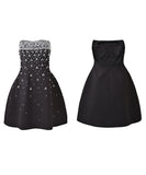 ミニドレス パーティードレス キラキラ かわいい ノーショルダー セクシー MY2-CJ-L4004