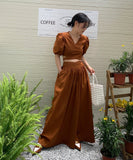 【2点セット】2色 ロングドレス 新作 韓国ファッション かわいい  MY2-TS851