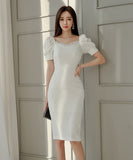 ひざ丈ドレス ドレス 新作 フリル かわいい ゴージャス MY2-ZED882609BH506