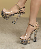 【3色】14ヒールcm ハイヒール ヒョウ柄 キラキラ パンプス 美脚効果 目線ゲット MY5-JJ-10365-89