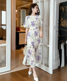 【手作り】ロングドレス かわいい 花柄 新作 ゴージャス 高見え MY2-JY30110