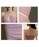 ミニドレス キャバドレス かわいい 谷間魅せ セクシー レース MY2-YM8752