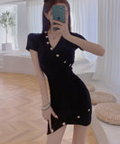 ミニドレス ニット 新作 かわいい 激得 3色 キャバドレス MY2-MLS4647