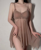 2色 ベビードール ルームウエア パジャマ 透け感 セクシー MY8-GR3298