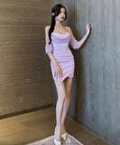 【3色】ミニドレス キャバドレス 新作 フリル セクシー ゴージャス MY2-YM8757