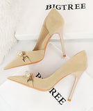 【2色・ヒール11/7㎝】ハイヒール パンプス 高見え ゴージャス 高品質 脚長効果 MY5-8829-2