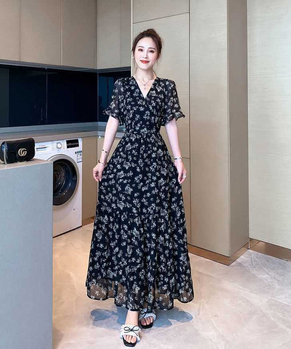 【ブラック＆ホワイト】新作 サンドレス サマードレス ワンピース MY2-SJR-2108