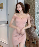 ミニドレス キャバドレス かわいい セクシー 谷間魅せ 新作 MY2-LQE229