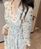 サマードレス ロングドレス 花柄 かわいい 涼しい 通気性抜群 MY2-XSD-833WP