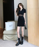 ミニドレス キャバドレス 新作 肌見せ 着痩せ 脚長効果 MY2-LQE-9508H350