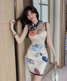 チャイナドレス ミニドレス キャバドレス 新作 セクシー 透け感 MY2-MLS5168