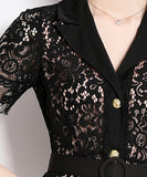 ひざ丈ドレス 新作 ドレス ゴージャス セクシー 高級感 レース MY2-ZY-6928#607