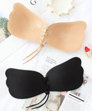 ヌードブラ 編み上げ シリコンブラ ボリューム感 YN-BR0002