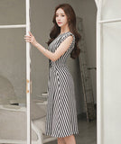 ひざ丈ドレス ドレス 新作 かわいい ゴージャス ストラップ柄 MY2-ZED88476N14