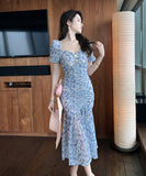 【匠手作り】ロングドレス パーティードレス 新作 花柄 大人 かわいい 透け感 MY2-JY20057