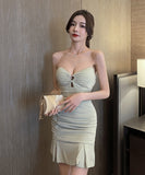 ミニドレス キャバドレス かわいい 新作 肌見せ MY2-YM8748