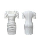 【ブラック＆ホワイト】ミニドレス キャバドレス かわいい 新作 脚長効果 MY2-JY20083