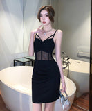 ミニドレス キャバドレス 新作 透け感 かわいい 指名 MY2-LQE-9504H350