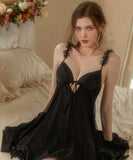 【2色】パジャマ ベビードール レース フリル かわいい 清楚感 純欲 MY8-EFE16633