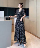 【ブラック＆ホワイト】新作 サンドレス サマードレス ワンピース MY2-SJR-2108