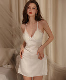 【2点セット選択可能】ベビードール パジャマ ルームシェア 暗紋 レース 背露出 MY8-GR-J3905