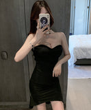 【3色】ミニドレス キャバドレス かわいい ノーショルダー セクシー 指名 MY2-YKE8161