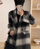 カシミヤコート 新作 チェック柄 コート ゴージャス 高品質 高見え MY2-ZDM2316