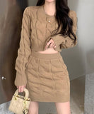 【上下セット】ニット 新作 かわいい ゴージャス 高見え 4色 秋冬 MY2-QT-QL6876