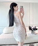 ミニドレス キャバドレス 新作 レース 透け感 かわいい MY2-LQE-5375H449