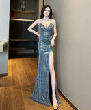 ロングドレス パーティードレス 新作 キラキラ 結婚式 宴会 忘年会 MY2-YM9143