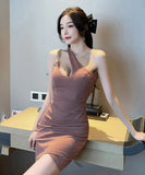 【4色】ミニドレス キャバドレス 新作 指名 かわいい ワンショルダー MY2-YM8739