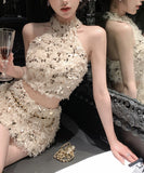 【上下セット】新作 ミニドレス かわいい キラキラ 今年限定 MY2-LE-W1931