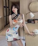 チャイナドレス ミニドレス キャバドレス 新作 セクシー 透け感 MY2-MLS5168