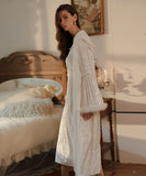 【2点セット選択可能】ベビードール ロング パジャマ ルームシェア ベルベット 高級感 レース 柔らかい MY8-GR4776