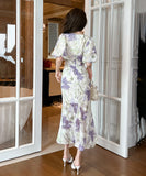 【手作り】ロングドレス かわいい 花柄 新作 ゴージャス 高見え MY2-JY30110