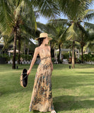 サンドレス  背露出 新作 花柄 セクシー YT2-AQR8553