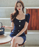 ミニドレス  新作  着痩せ かわいい 高見え YT2-ZED880943E