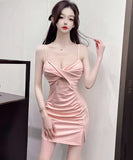 【４色】ミニドレス セクシー 背露出 着痩せ 新作 YT2-MLS7730