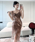 ロングドレス キャバドレス 新作  指名 セクシー 花柄 YT2-LQE5388H449