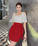 【3色】ミニドレス セクシー  着痩せ 新作 YT2-MLS459